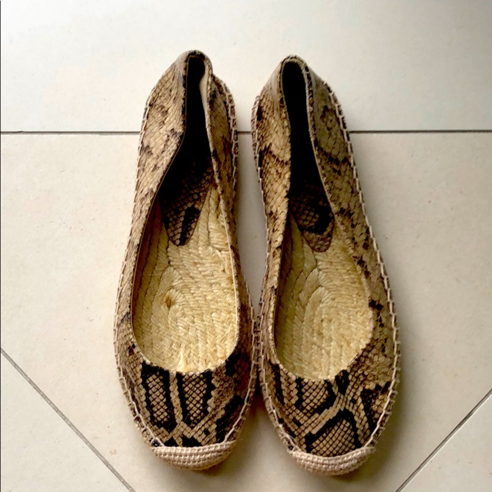 Vince Camuto snake skin espadrilles
